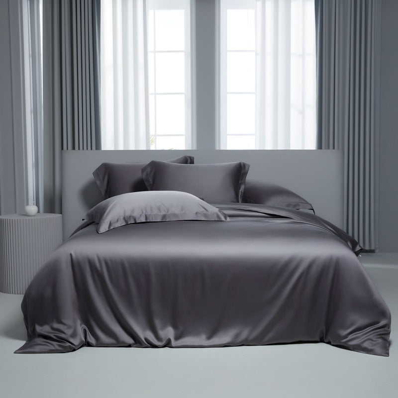 New Lyocell Lanjing Tencel Solid Color Series Summer Ice Silk Single Bed Sheet Quilt Cover