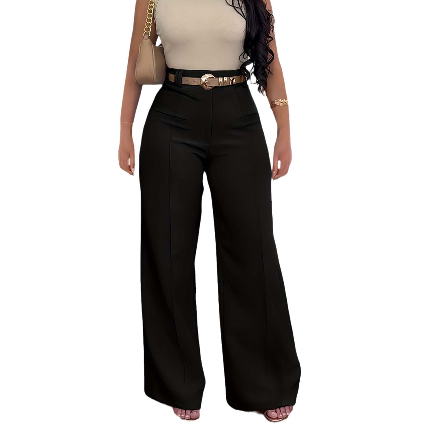 Women's Simple Casual Trousers Do Not Contain Belt