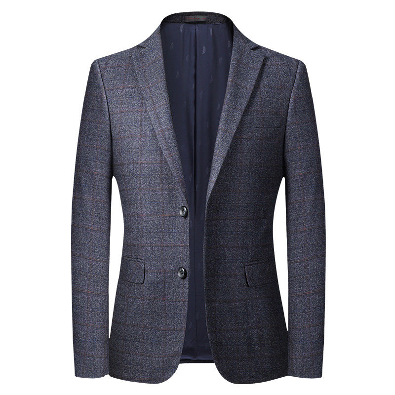 Non-iron plaid suit