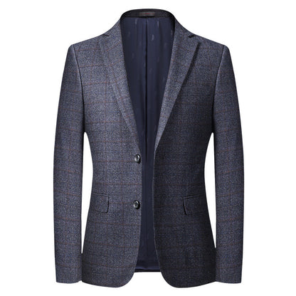 Non-iron plaid suit