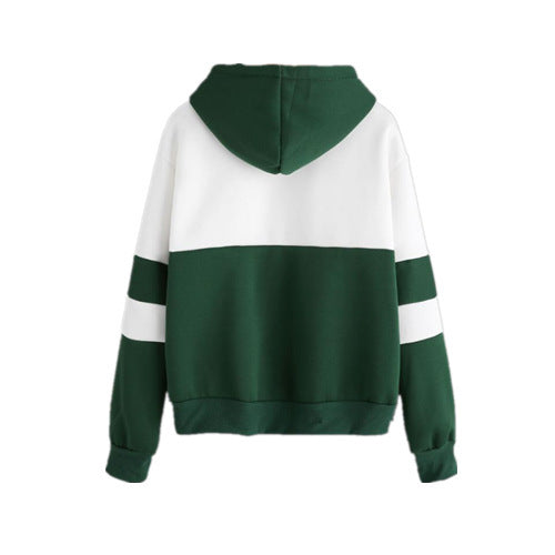 Women's loose hooded printed sweater