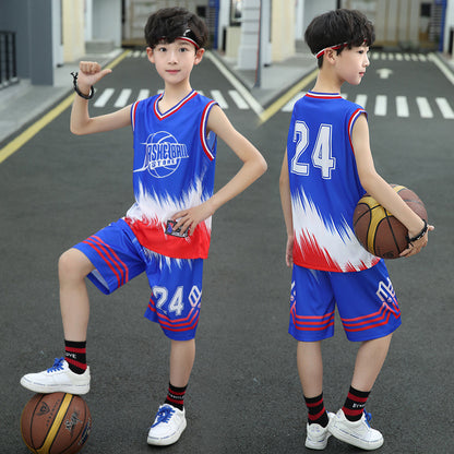 Sleeveless Two-piece Suit Quick-drying Children Older Boy Polo Shirt Suit