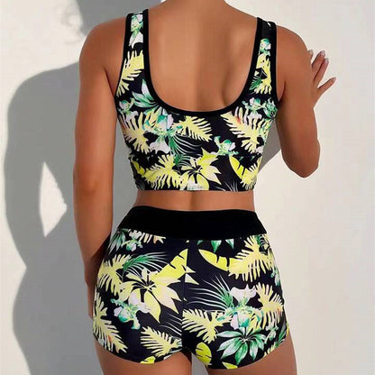Two-piece Swimsuit Printed Boxer Multi-color Swimsuit