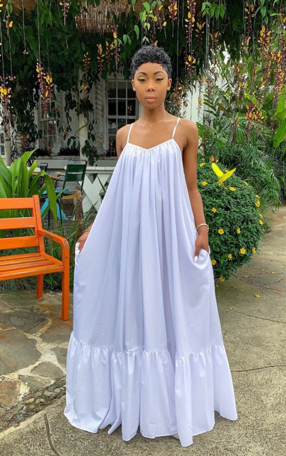 Spaghetti Straps Sleeveless Long Dress Women