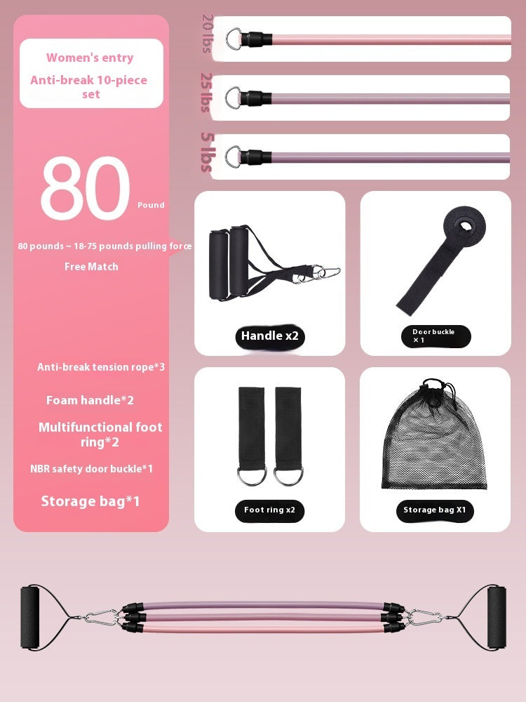 Portable Home Fitness Exercise Pull Rope Set