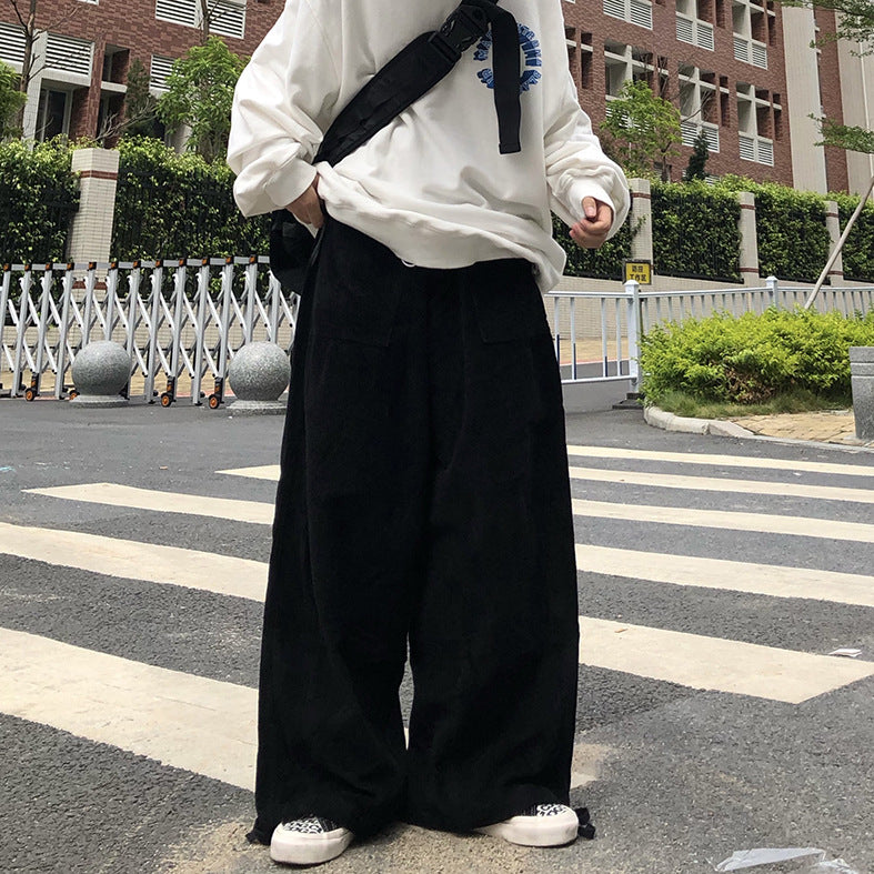 Men's Straight Loose Casual Wide Pants
