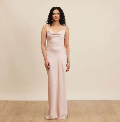 Satin Bridesmaid Dress Girl Group Bestie Dress