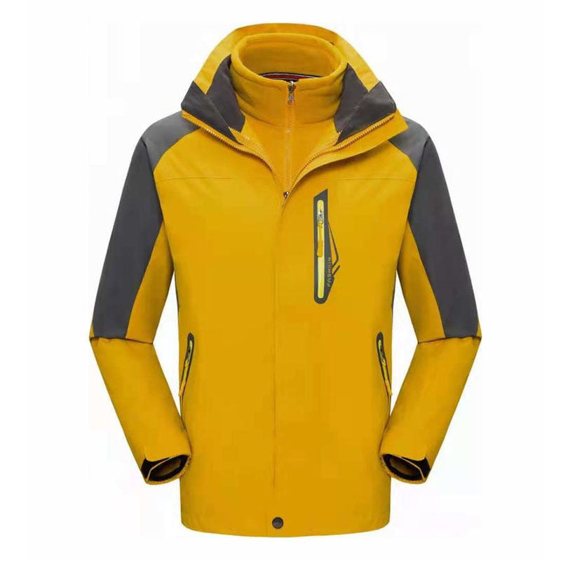 Winter Fleece-lined Thickened Three-in-one Shell Jacket Outdoor Windproof Waterproof Mountaineering Suit