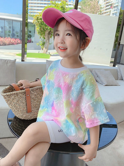 Girls'' Summer New Children''s Half Sleeve Baby T-shirt