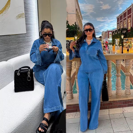 Street Fashion Straight Pants Suit Women's Clothing