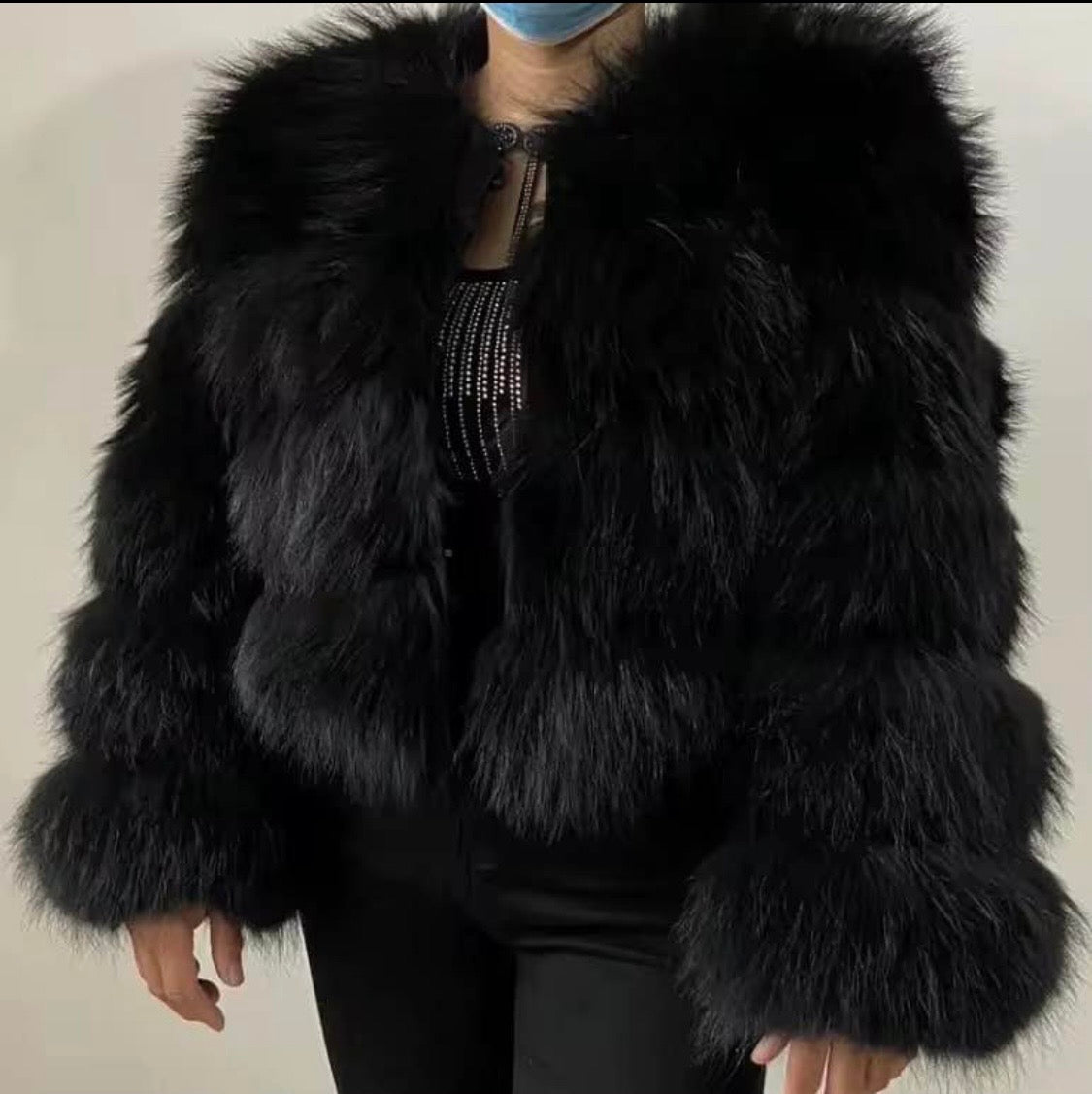 Warm Short Raccoon Fur Women's Clothing Leather Fur Coat