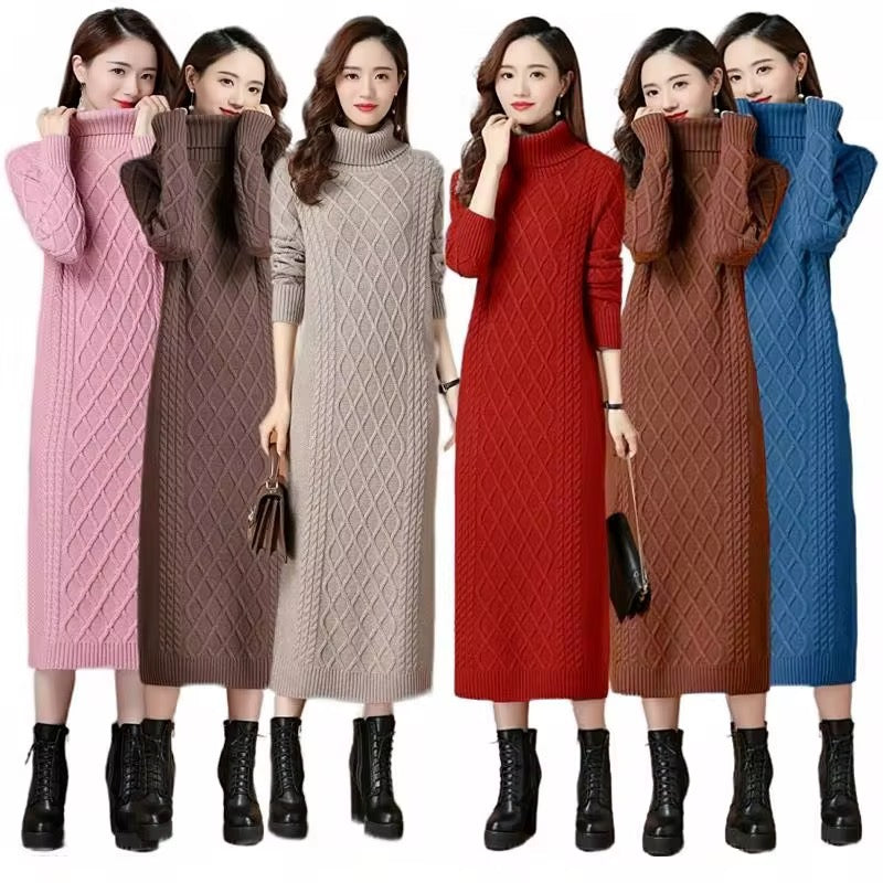 Slimming Match With Coat Knitted Dress Women