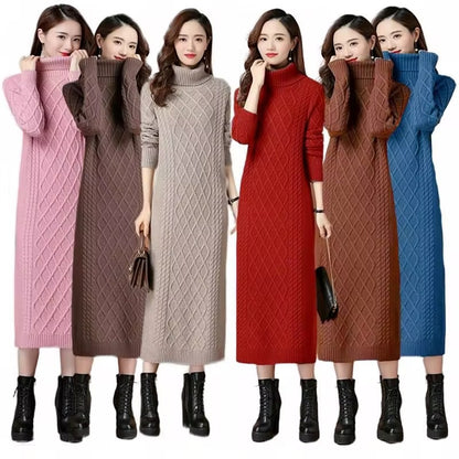 Slimming Match With Coat Knitted Dress Women