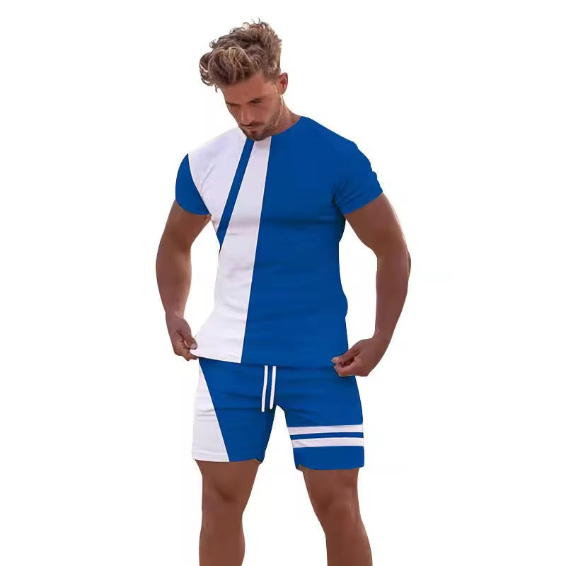 Youth Casual Sports Short Sleeve Suit For Men
