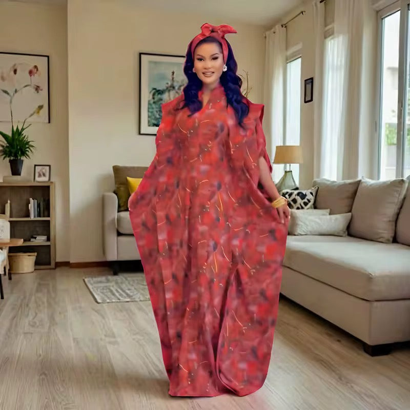 African Style Printing Plus Size Dress