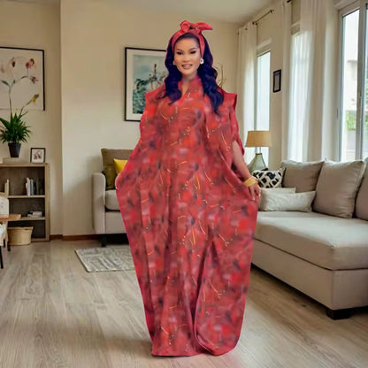 African Style Printing Plus Size Dress