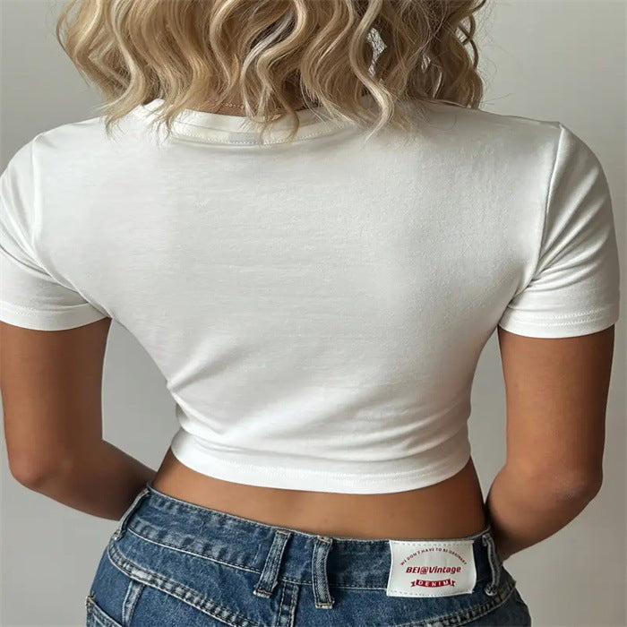 Slim-fit Slimming Hot Girl Sexy Short T-shirt