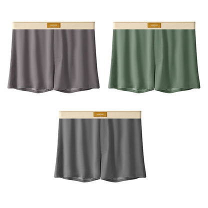 Men's Solid Color Loose Breathable Ice Silk Underwear