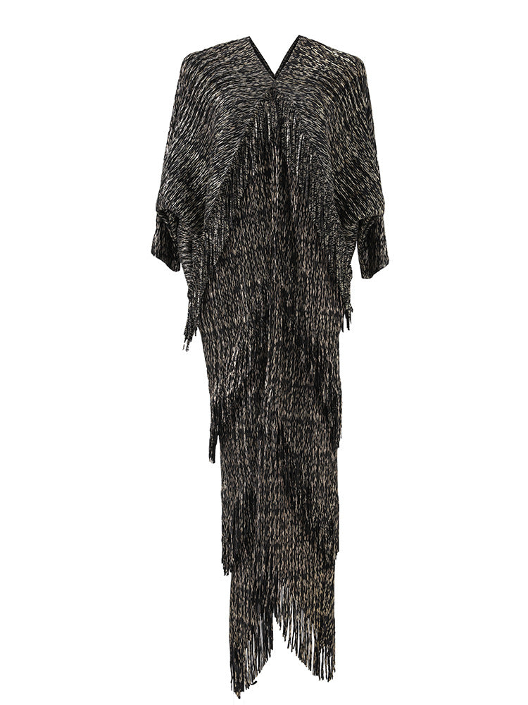 Women's Fashion Fringed Sheath Long Dress