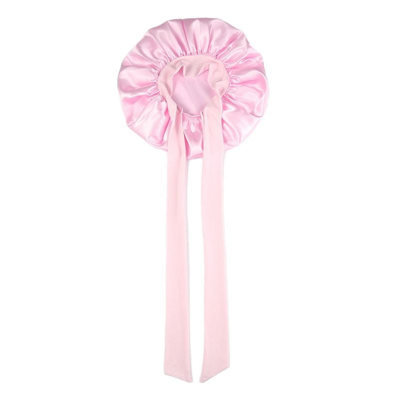 Single Layer Ribbon Round Cap Bow Artificial Silk