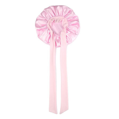 Single Layer Ribbon Round Cap Bow Artificial Silk