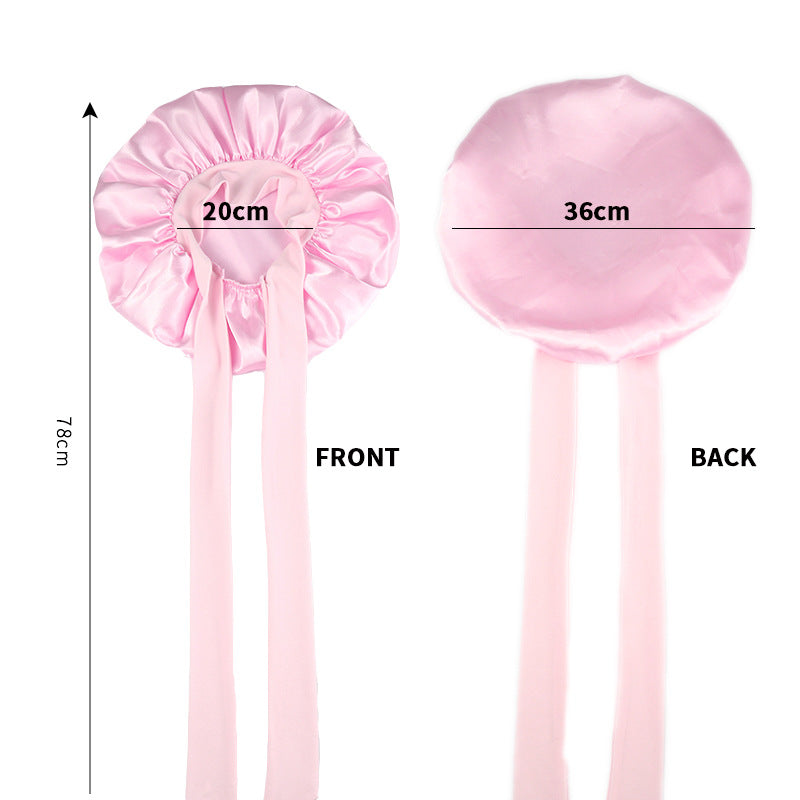 Single Layer Ribbon Round Cap Bow Artificial Silk