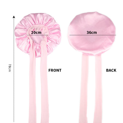 Single Layer Ribbon Round Cap Bow Artificial Silk