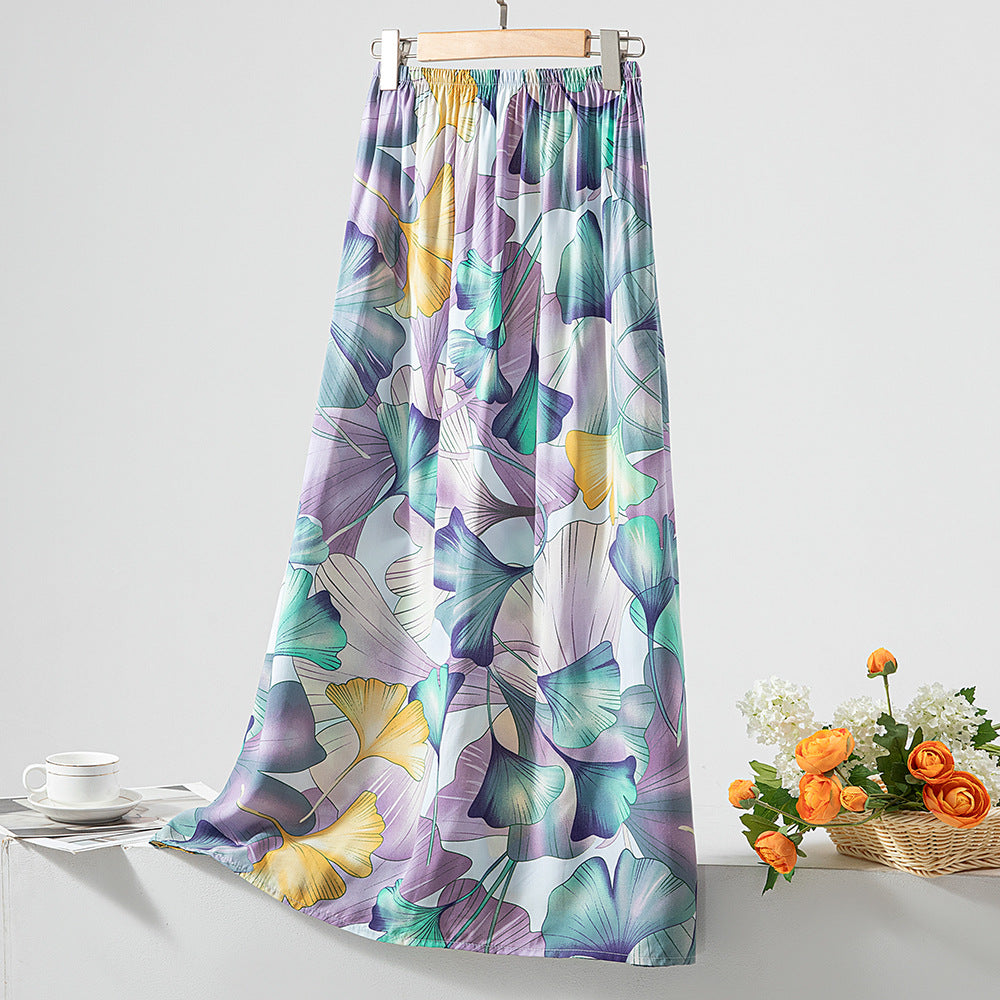 Women's Loose Sweet Cotton Silk Skirt