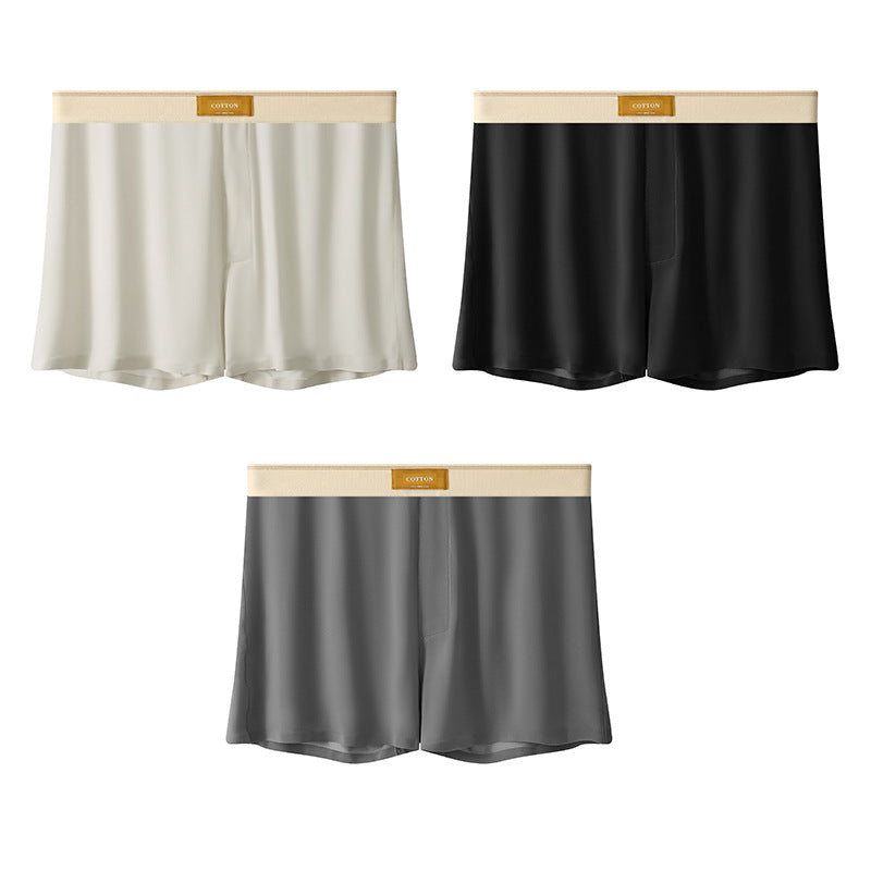 Men's Solid Color Loose Breathable Ice Silk Underwear