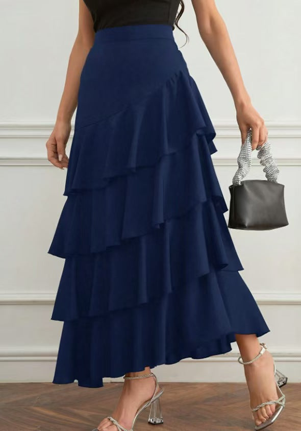 Slimming High Waist Irregular Long Skirt