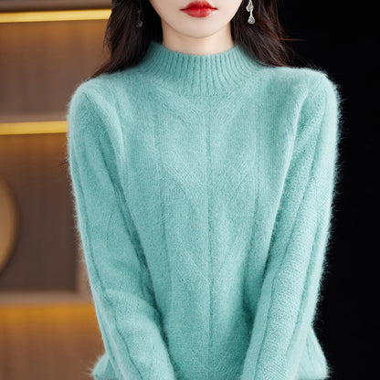 Women's Autumnwinter Fashion Knitted Top Bottoming Shirt