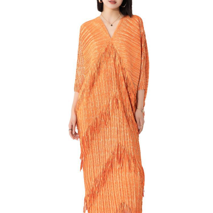 Women's Fashion Fringed Sheath Long Dress