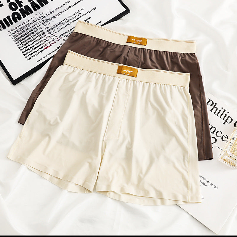 Men's Solid Color Loose Breathable Ice Silk Underwear