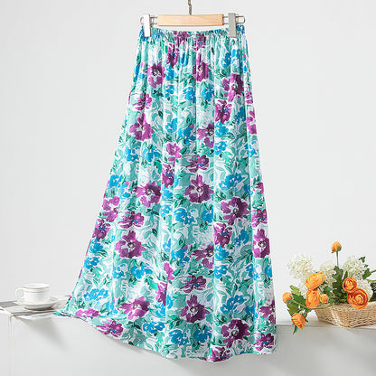 Women's Loose Sweet Cotton Silk Skirt