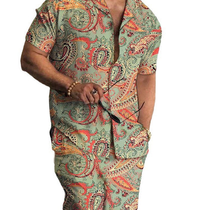 Fashion Simple Men's Short Sleeve Shirt Outfit