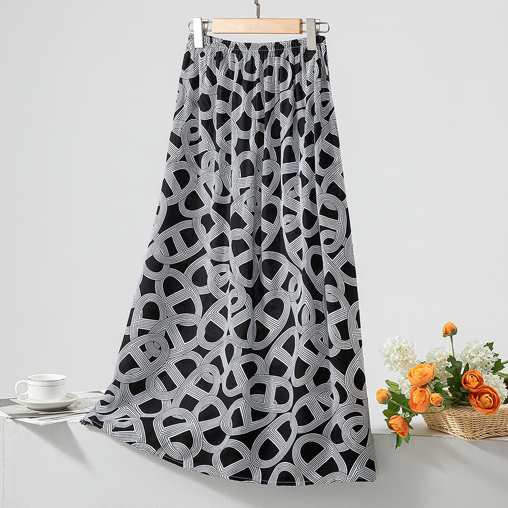 Women's Loose Sweet Cotton Silk Skirt