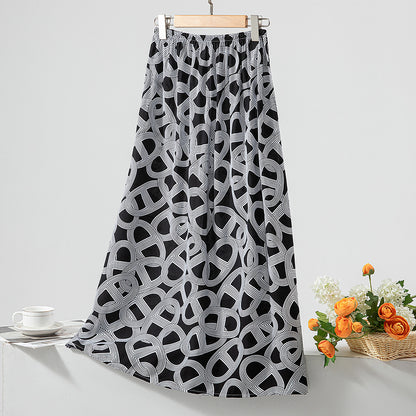Women's Loose Sweet Cotton Silk Skirt