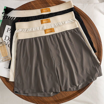 Men's Solid Color Loose Breathable Ice Silk Underwear