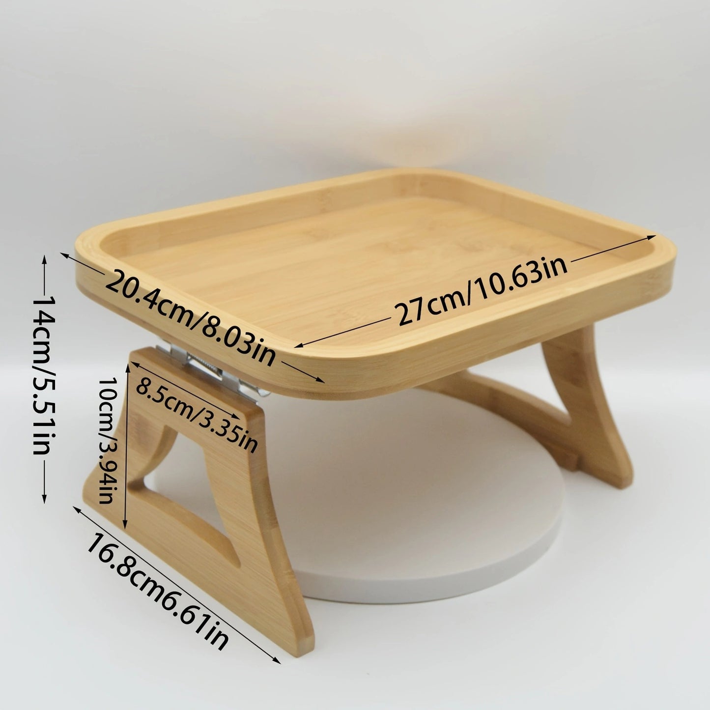 Sofa Handrail Wooden Folding Tray