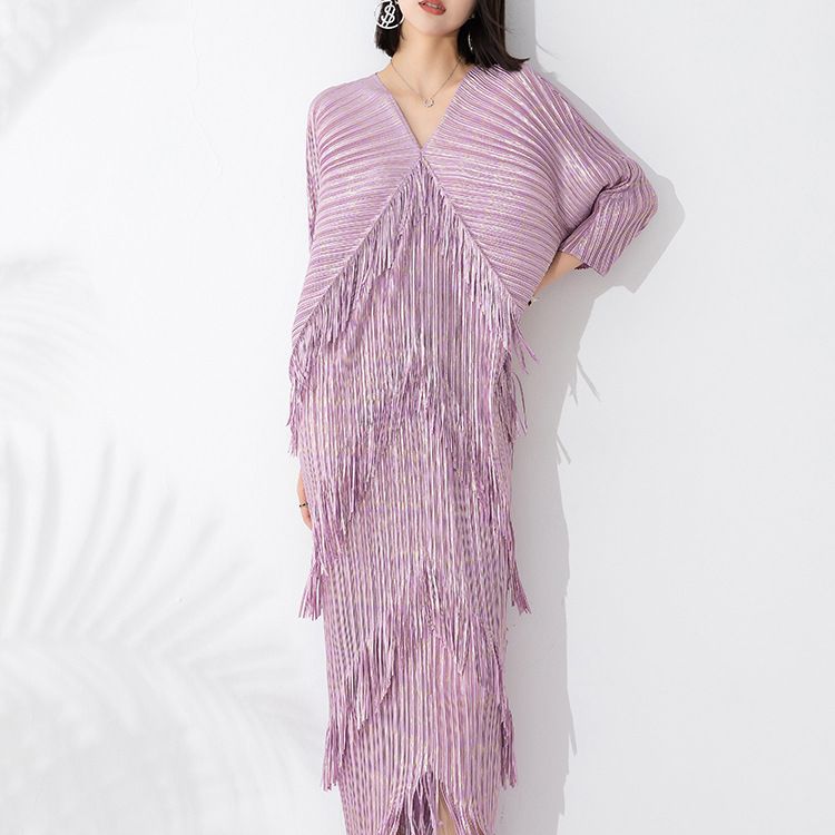 Women's Fashion Fringed Sheath Long Dress