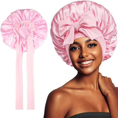 Single Layer Ribbon Round Cap Bow Artificial Silk