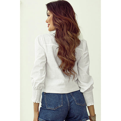 Autumn New High-grade Floral Embroidered Shirt For Women