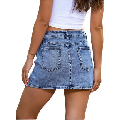 Casual Versatile High-grade Denim Skirt