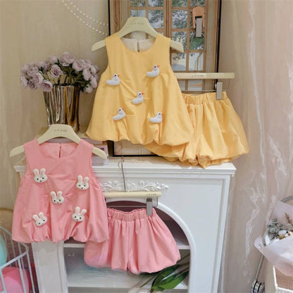 Sleeveless Bud-shaped Pants Suit Three-dimensional Doll