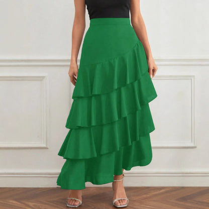 Slimming High Waist Irregular Long Skirt