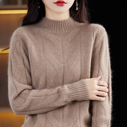 Women's Autumnwinter Fashion Knitted Top Bottoming Shirt