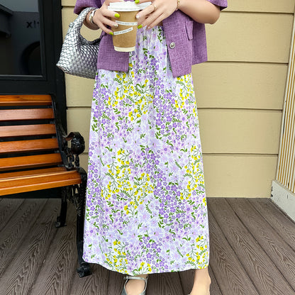 Women's Loose Sweet Cotton Silk Skirt