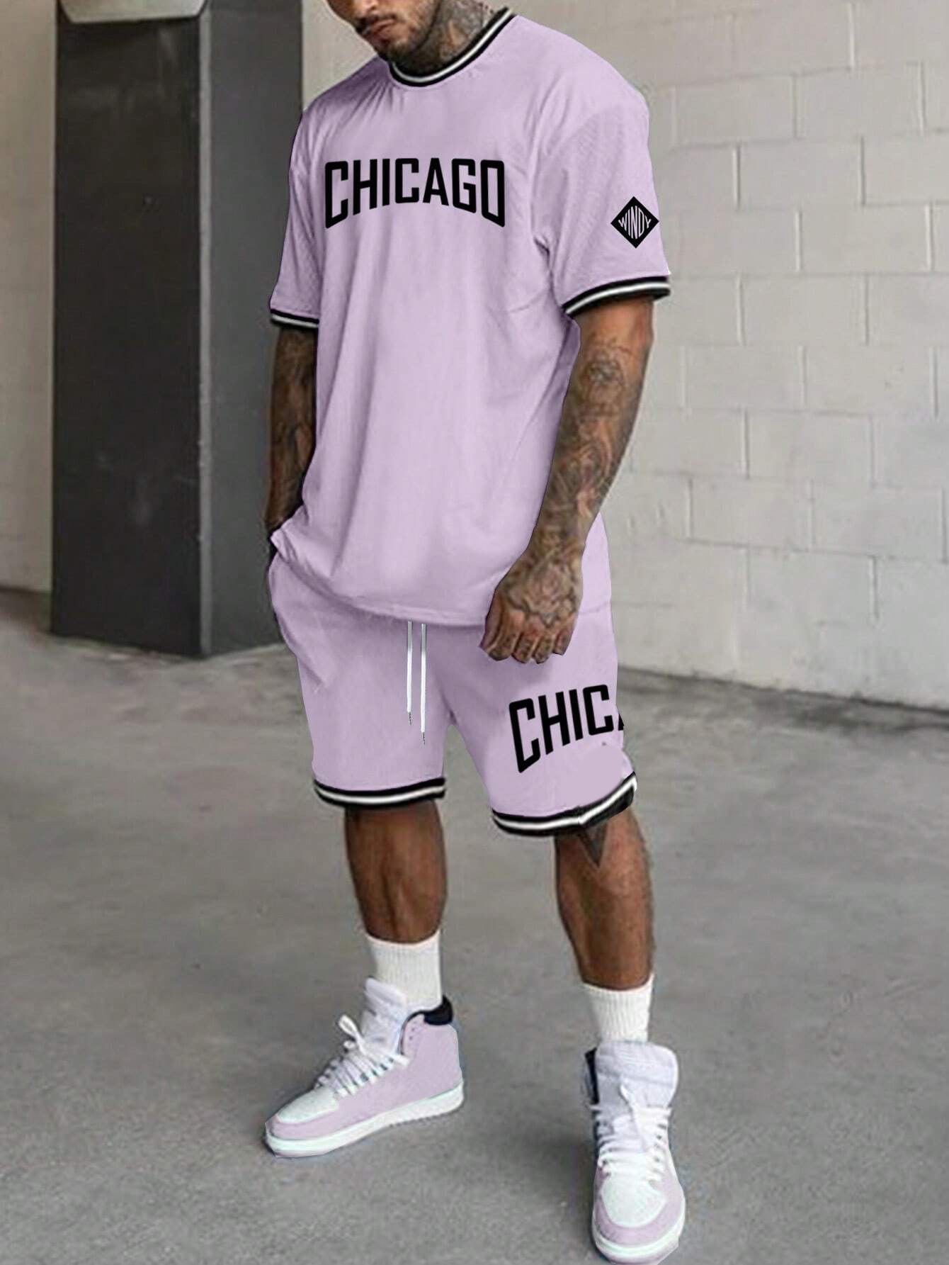 Short-sleeved T-shirt Suit Men's Summer New Fashion Trendy