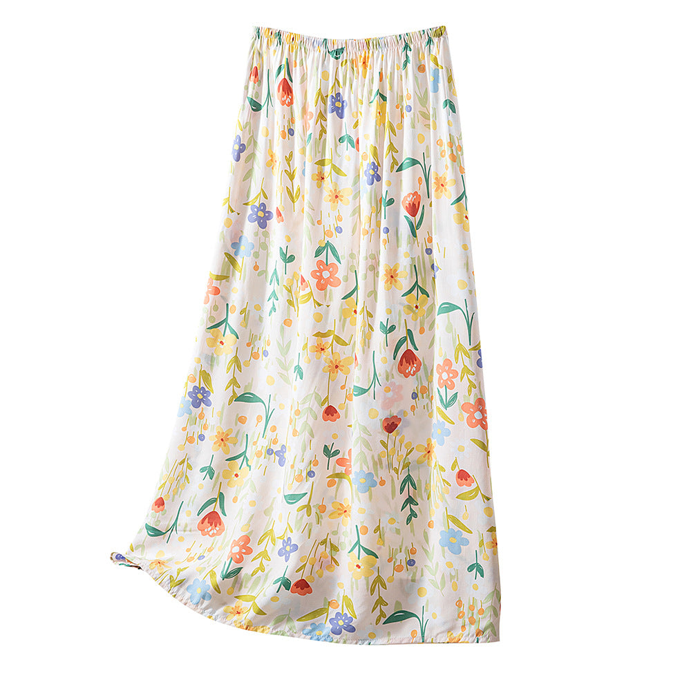 Women's Loose Sweet Cotton Silk Skirt