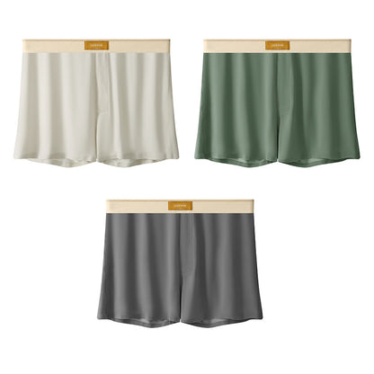 Men's Solid Color Loose Breathable Ice Silk Underwear